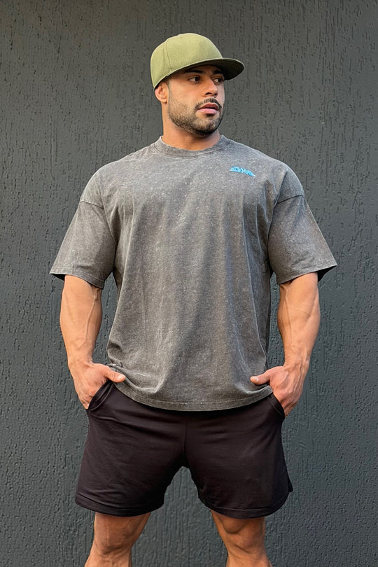Vintage Washed Oversized T-Shirt - Storm Gray