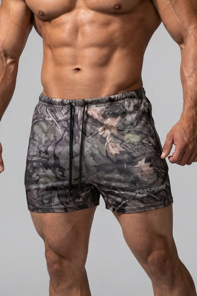 Agile Bodybuilding 4'' Shorts w Zipper Pockets - Hunter Camo
