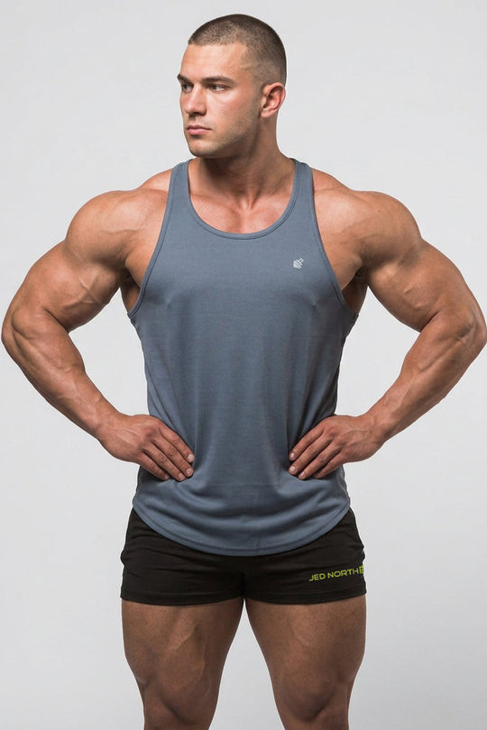 Fast-Dry Bodybuilding Workout Stringer - Gray
