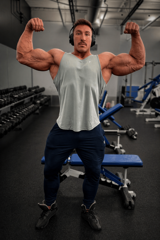 Fast-Dry Bodybuilding Workout Stringer - Silver