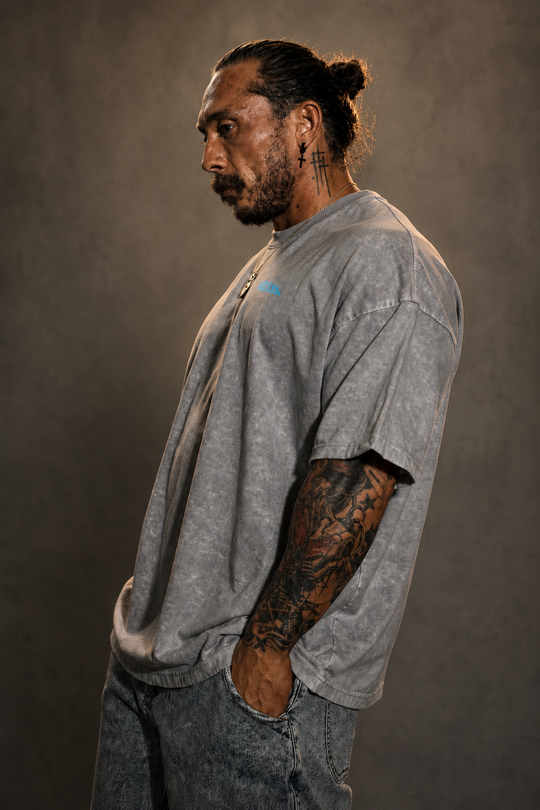 Vintage Washed Oversized T-Shirt - Storm Gray