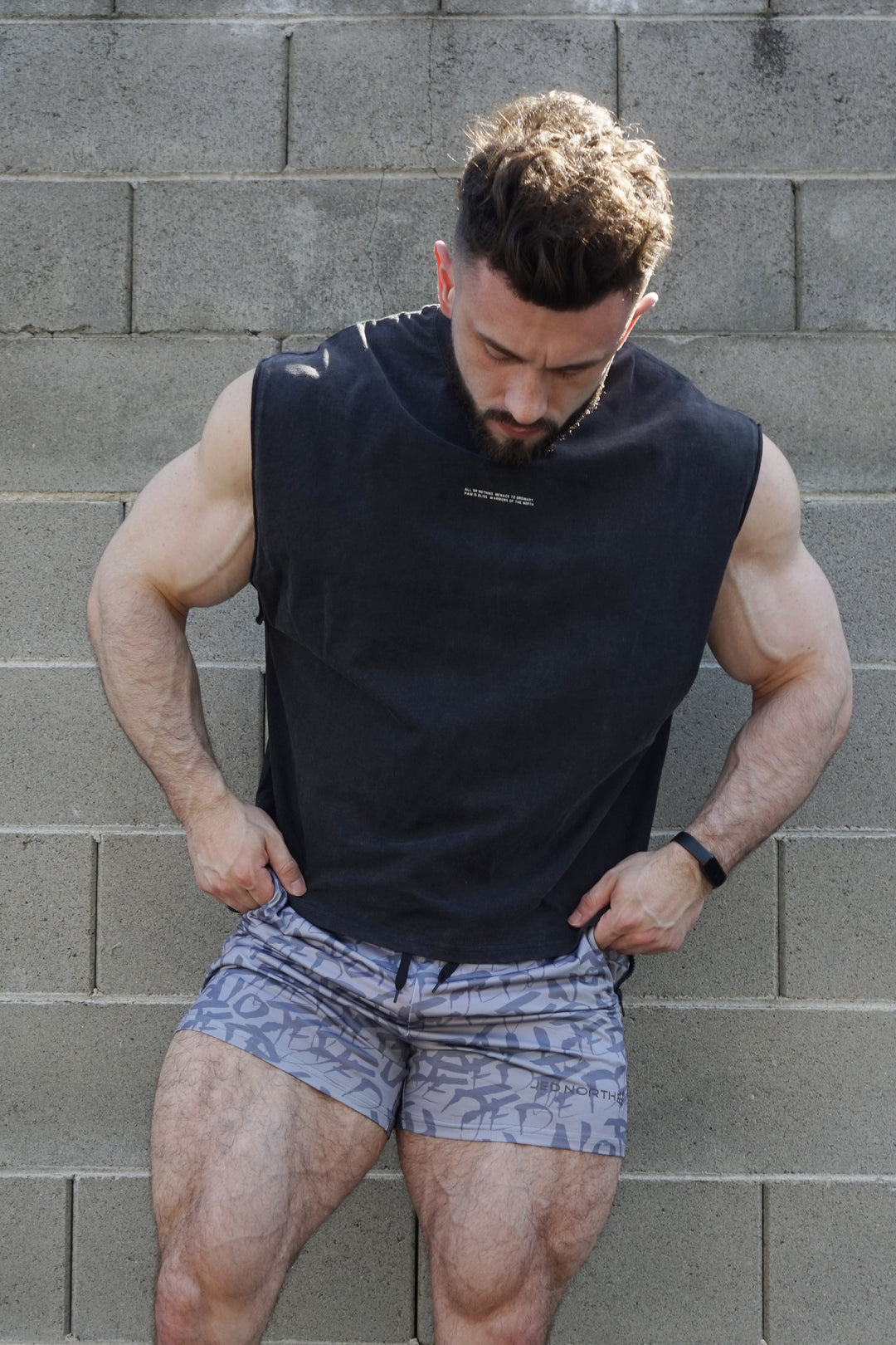 Box Cut Muscle Tee - Black