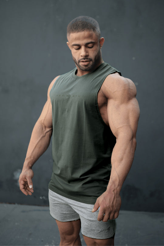 Apollo Men's Sleeveless Training Tee - Moss Green