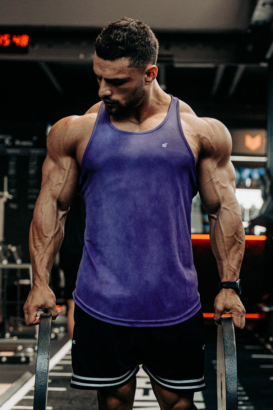 Fast-Dry Bodybuilding Workout Stringer - Dusted Violet