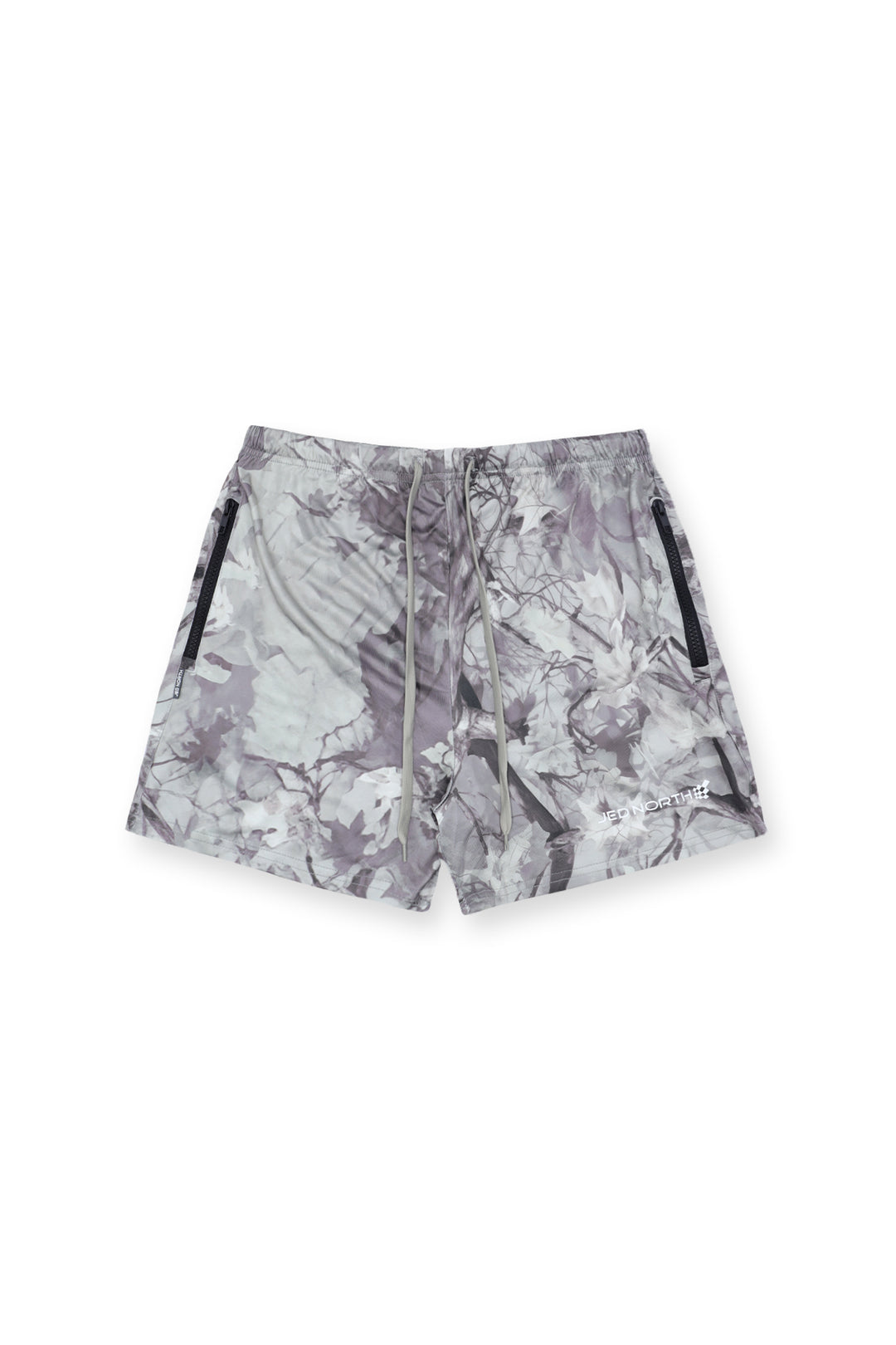 Agile Bodybuilding 4'' Shorts w Zipper Pockets - Leaf Camo