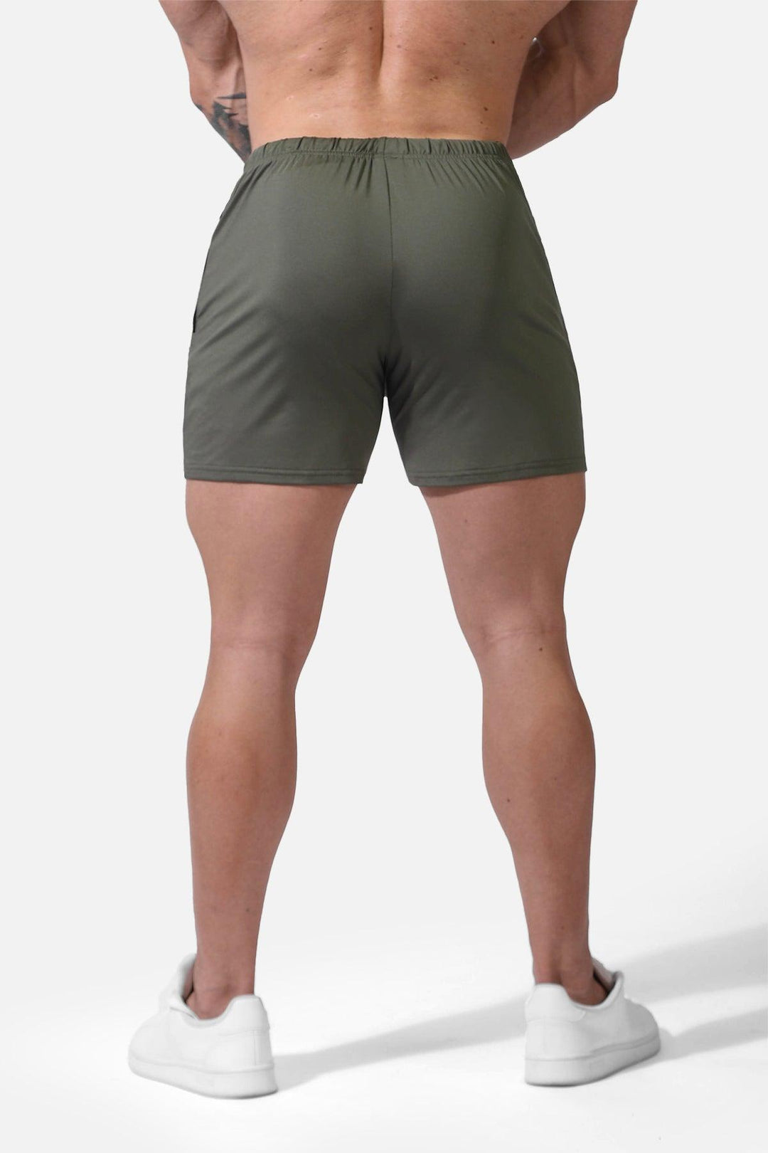 Agile Bodybuilding 4'' Shorts w Zipper Pockets - Olive - Jed North