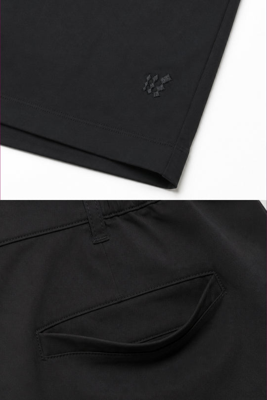 Flex Waist Chino Shorts - Black