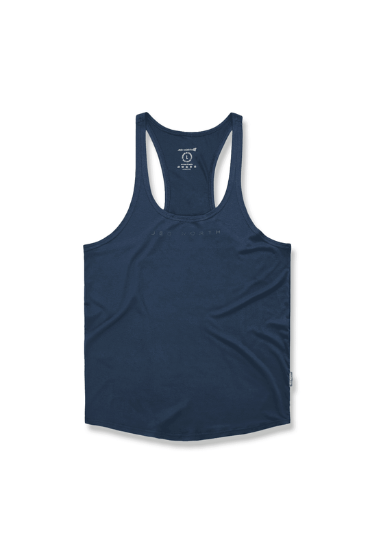 Classic Bodybuilding Racerback Stringer - Navy - Jed North