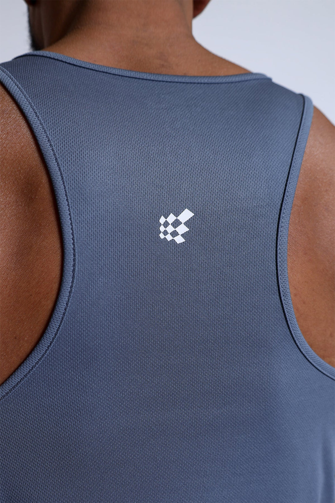 Fast-Dry Bodybuilding Workout Stringer - Gray USA Logo