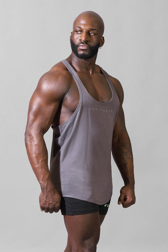 Classic Bodybuilding Racerback Stringer - Steel Gray - Jed North