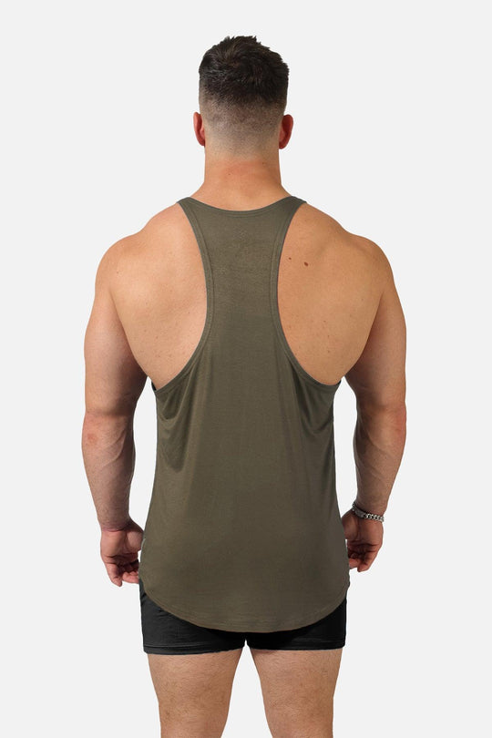 Classic Bodybuilding Racerback Stringer - Olive - Jed North