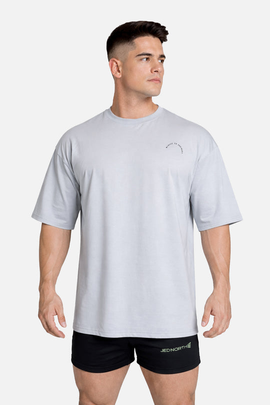 Energy Oversized T-Shirt - Gray Menace to Ordinary
