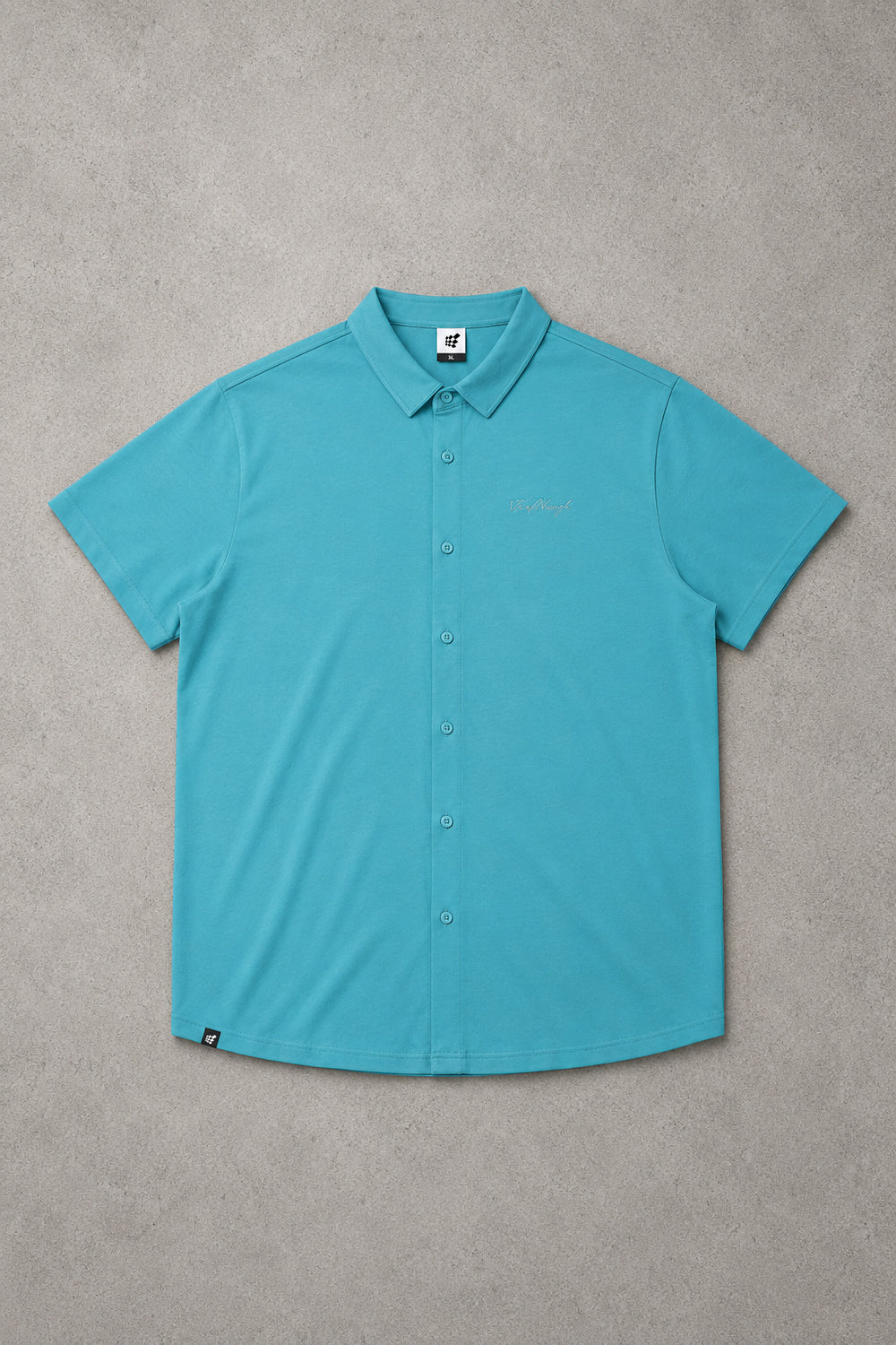 Premium Stretch Button-Up Shirt - Light Teal