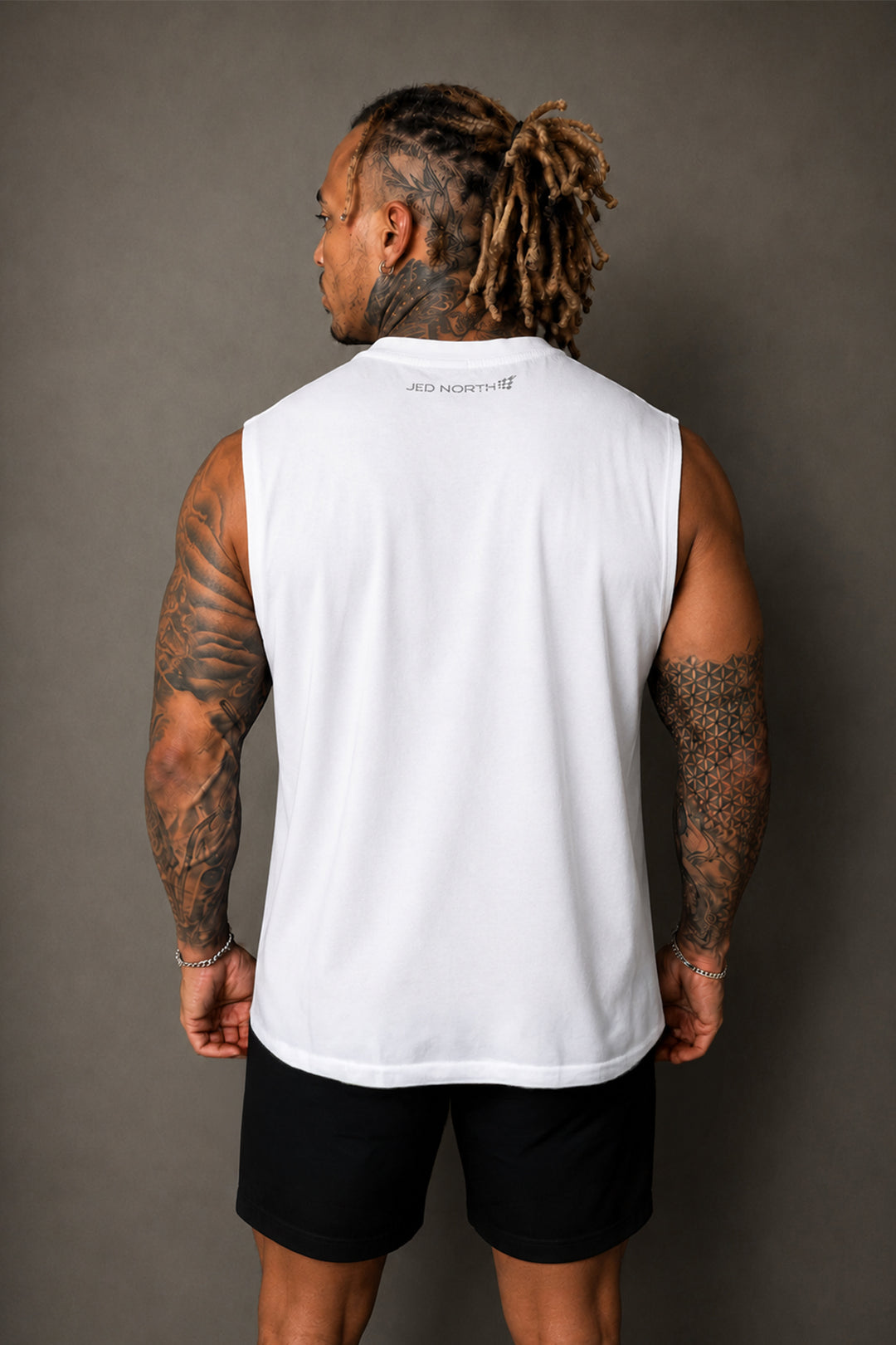 Retro Oversized Muscle Tee - Washed White
