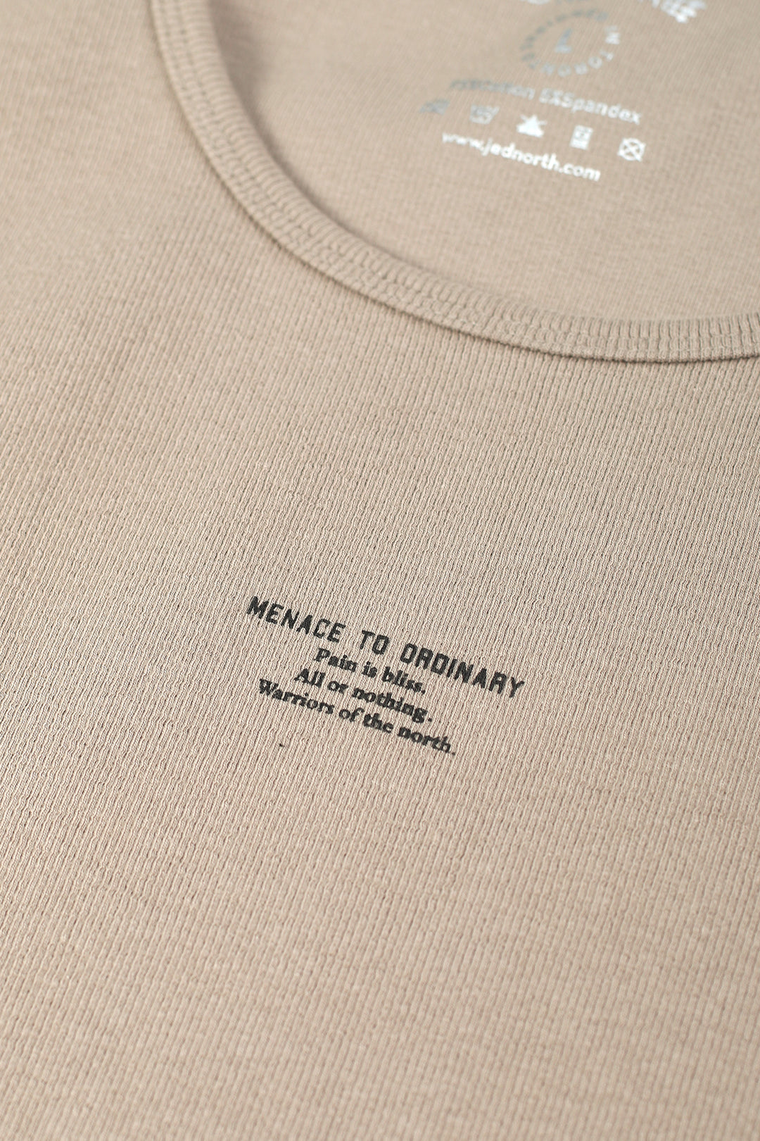 Ribbed Muscle Tank Top - Khaki