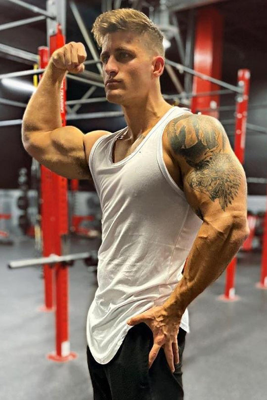 Vital Raw-Hem Tank Top - White